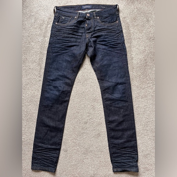 Mens Scotch & Soda Ralston Dark Wash Slim Fit Jeans 32x34 - Picture 1 of 7